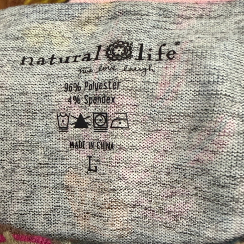 NATURAL LIFE Lottie Knit Maxi Dress, floral pattern,long sleeves size Large - Picture 3 of 3